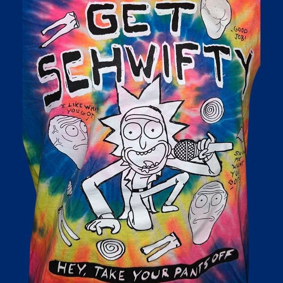 Rick & Morty Ripple Junction Tie-dye Cotton Shirt Size Small #51 - Picture 3 of 5